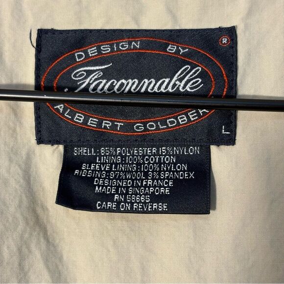 Albert Goldberg Faconnable Olive Green Water Repellent Bomber Jacket  Men’s L. - Picture 11 of 15